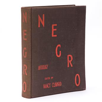 Cunard, Nancy (1896-1965) Negro Anthology, with a tipped-in A.L.S. to Karl Marx's niece